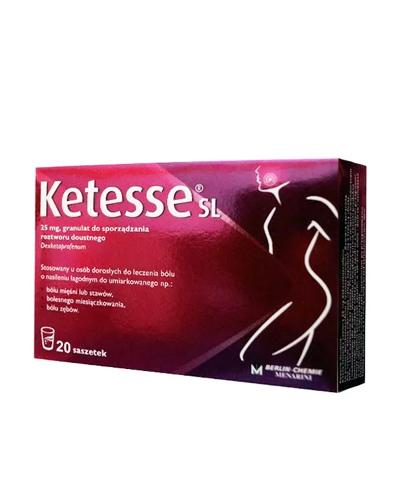 KETESSE SL 25 mg - 20 sasz. - cena, stosowanie, opinie - Apteka internetowa Melissa