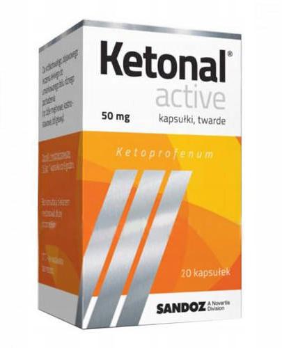  Ketonal Active - 20 kaps. - lek przeciwzapalny - cena, opinie, dawkowanie - Apteka internetowa Melissa  