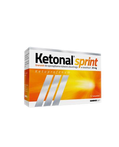 Ketonal Sprint 25 mg, granulat do sporządzania roztworu doustnego, 12 saszetek