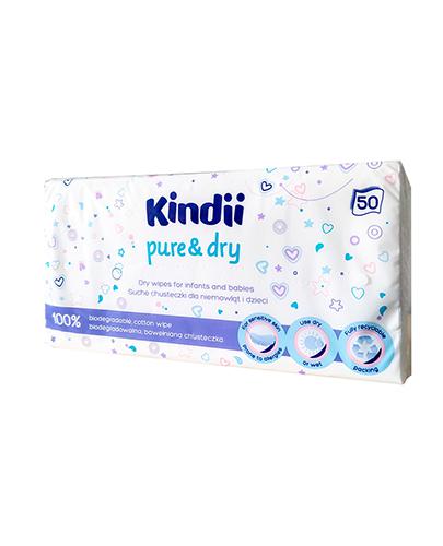 Kindii Pure &  Dry Suche Chusteczki dla niemowląt i dzieci, 50 szt. cena, opinie, właściwości - Apteka internetowa Melissa  