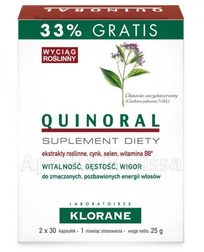 KLORANE QUINORAL Kapsułki wzmacniające włosy - 2 x 30 kaps. - Apteka internetowa Melissa