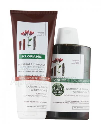 KLORANE Szampon na bazie chininy z wit.B - 200 ml + KLORANE Balsam na bazie wyciągu z chininy z wit.B - 200 ml - Apteka internetowa Melissa