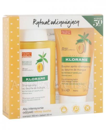  KLORANE Szampon na bazie wyciągu masła mangowego - 100 ml + Balsam na bazie masła mangowego - 50 ml - Apteka internetowa Melissa  