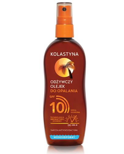  KOLASTYNA Odżywczy olejek do opalania SPF10 - 150 ml - fotostabilna ochrona - cena, opinie, właściwości - Apteka internetowa Melissa  