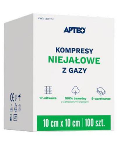 APTEO CARE Kompresy z gazy niejałowe 10 cm x 10 cm - 100 szt.