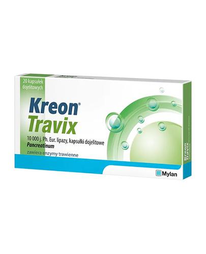    KREON TRAVIX 10000 j., 20 kaps. na trawienie  - Apteka internetowa Melissa  
