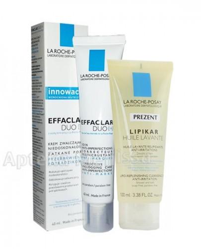 LA ROCHE EFFACLAR DUO+ Krem zwalczający niedoskonałości - 40 ml + LA ROCHE LIPIKAR Oliwka myjąca 2w1 myjąco-natłuszczająca - 100 ml - Apteka internetowa Melissa