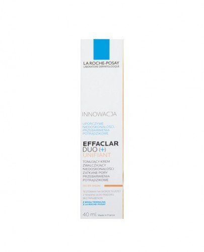 LA ROCHE-POSAY EFFACLAR DUO+UNIFIANT Krem zwalczający niedoskonałości - 40 ml odcień średni - Apteka internetowa Melissa