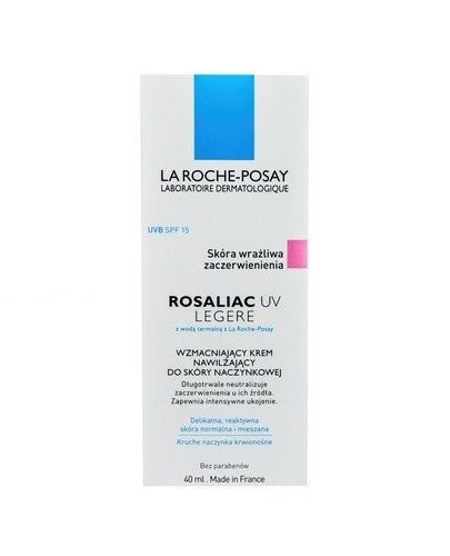 LA ROCHE-POSAY ROSALIAC UV LEGERE Krem nawilżający przeciw zaczerwienieniom do cery normalnej i mieszanej - 40 ml - Apteka internetowa Melissa