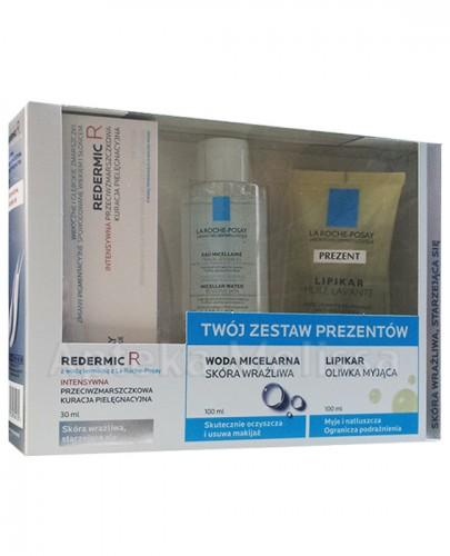 LA ROCHE REDERMIC R Intensywna przeciwzmarszczkowa kuracja pielęgnacyjna - 30 ml + Woda micelarna z wodą termalną - 100 ml + Oliwka myjąca 2w1 - 100 ml - Apteka internetowa Melissa