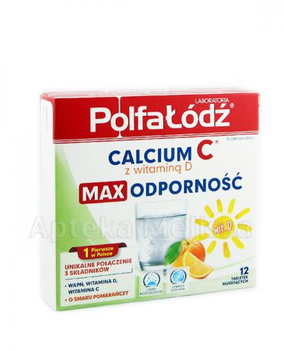  LABORATORIA POLFA ŁÓDŹ Calcium C z witaminą D Max Odporność - 12 tabl. mus. - Apteka internetowa Melissa  