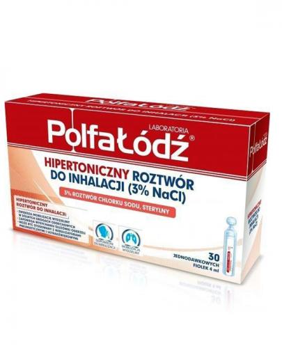 LABORATORIA POLFA ŁÓDŹ Hipertoniczny roztwór do inhalacji 3% (3% NaCl) - 30 szt. Data ważności: 2020.03.31 - Apteka internetowa Melissa