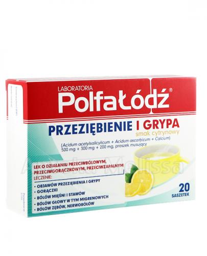 POLFA ŁÓDŹ Przeziębienie i Grypa, smak cytrynowy - 20 sasz. - Apteka internetowa Melissa