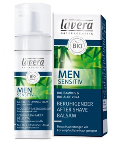 Lavera Naturkosmetik Men Sensitiv Zestaw Łagodna pianka do golenia - 150 ml + Balsam łagodzący po goleniu - 50 ml - cena, opinie, stosowanie - Apteka internetowa Melissa