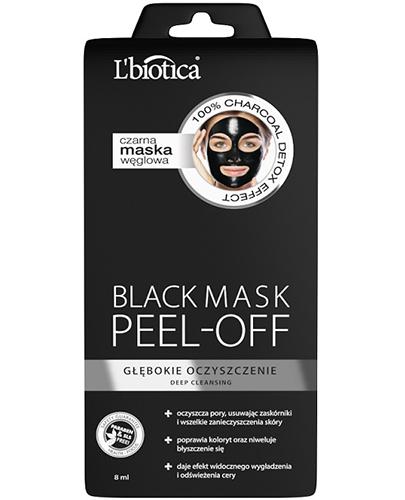  L'BIOTICA Black Peel-off Maska węglowa głęboko oczyszczająca - 8 ml - Apteka internetowa Melissa  