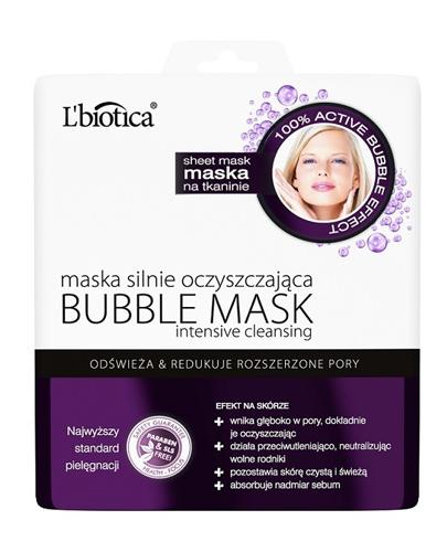  L'BIOTICA BUBBLE MASK Maska silnie oczyszczająca na tkaninie, 1 sztuka - Apteka internetowa Melissa  