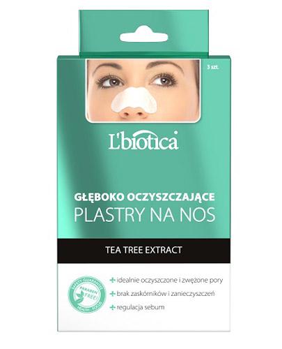  L'BIOTICA Głęboko oczyszczające plastry na nos ekstrakt z zielonej herbaty - 3 szt - Apteka internetowa Melissa  