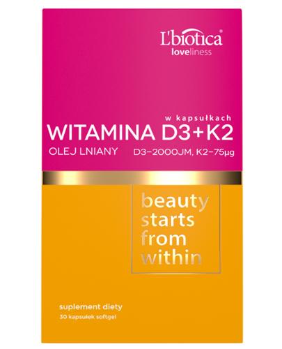 L'biotica Loveliness Witamina D3 + K2 - 30 kaps. - cena, opinie, właściwości - Drogeria Melissa
