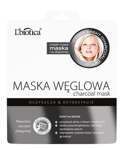 L'BIOTICA Maska węglowa na tkaninie, 1 sztuka - Apteka internetowa Melissa  