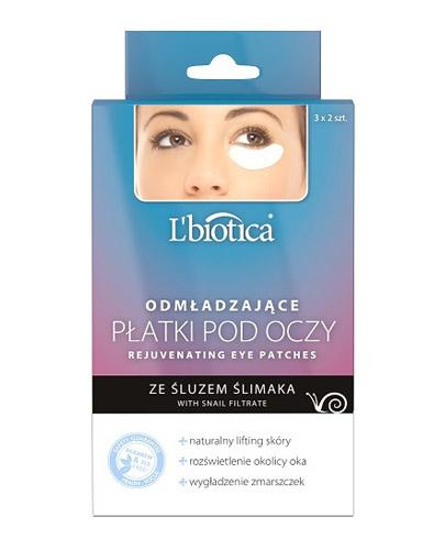 L'BIOTICA Odmładzające płatki pod oczy ze śluzem ślimaka - 3 x 2 szt - cena, opinie, stosowanie