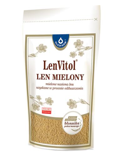  OLEOFARM, LenVitol, Len mielony, Mielone nasiona lnu uzyskane w procesie odtłuszczania, 450 g, cena, wskazania, właściwości - Apteka internetowa Melissa  