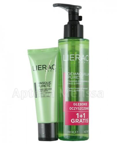 LIERAC MASQUE PURETE Maska oczyszczająca - 50 ml + LIERAC DEMAQUILLANT PURETE Wodny żel oczyszczający twarz i oczy - 200 ml - Apteka internetowa Melissa