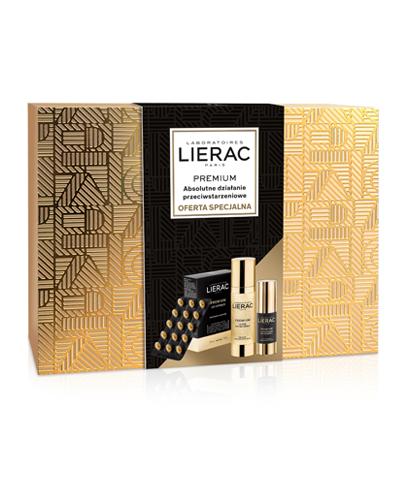 Lierac Premium Zestaw Cure + Krem pod oczy + Kapsułki - 30 ml + 15 ml + 30 kaps.- cena, opinie, właściwości - Drogeria Melissa