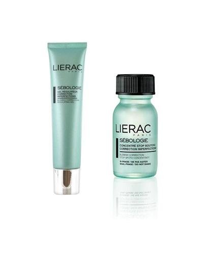 LIERAC SEBOLOGIE Żel regulujący niedoskonałości skóry - 40 ml + LIERAC SEBOLOGIE Koncentrat dwufazowy stop wypryskom - 15 ml - Apteka internetowa Melissa