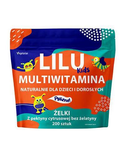  Lilu Kids Multiwitamina Żelki dla dzieci i dorosłych, 200 sztuk - Apteka internetowa Melissa  