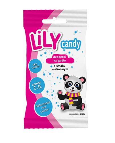  Lily Candy Drażetki na gardło o smaku malinowym bez cukru bezglutenowe, 40 g, cena, opinie, składniki - Apteka internetowa Melissa  