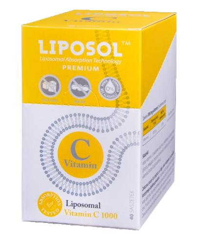 Liposol Liposomalna Witamina C buforowana 1000 mg, 40 saszetek, cena, opinie, dawkowanie