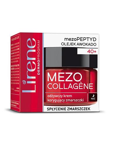  Lirene Mezo Collagene Odżywczy krem korygujący zmarszczki 40+ na noc - 50 ml - cena, opinie, właściwości  - Apteka internetowa Melissa  