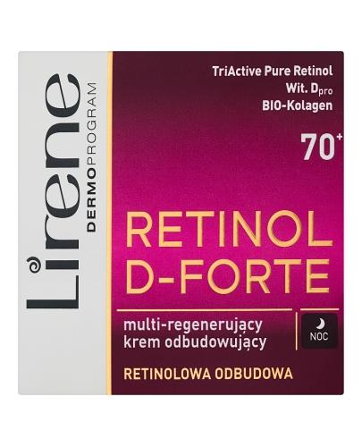  Lirene Retinol D-forte Multi - regenerujący krem odbudowujący na noc 70+ - 50 ml - cena, opinie, wskazania - Apteka internetowa Melissa  
