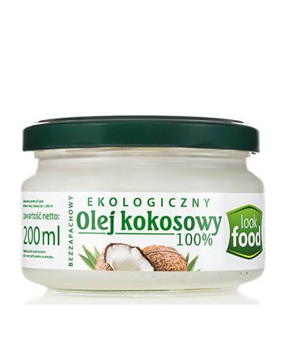LOOK FOOD Olej kokosowy rafinowany - 200 ml Data ważności: 2020.05.31 - Apteka internetowa Melissa