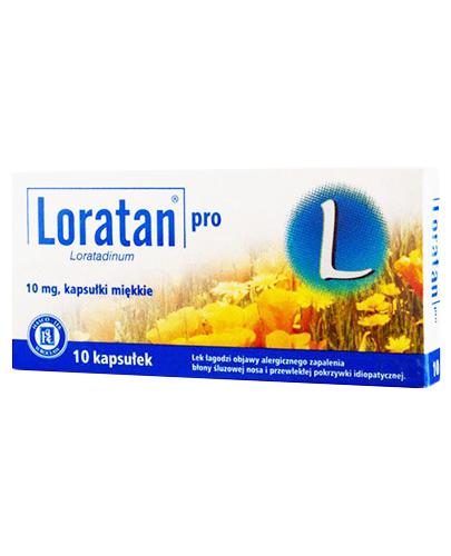 LORATAN PRO 10 mg - 10 kaps., lek przeciwalergiczny - Apteka internetowa Melissa