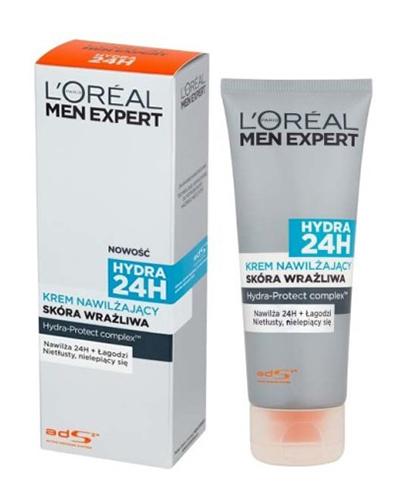 L'OREAL MEN EXPERT HYDRA 24H Krem nawilżający do skóry wrażliwej - 75 ml - Apteka internetowa Melissa