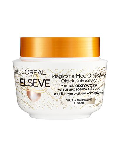  L'Oreal Paris Elseve Magiczna Moc Olejków Maska odżywcza z delikatnym olejkiem kokosowym do włosów normalnych i suchych - 300 ml - cena, opinie, stosowanie - Apteka internetowa Melissa  