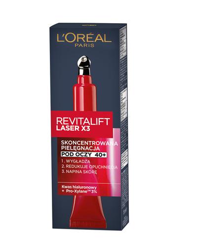 L'OREAL REVITALIFT LASER X3 40+ Skoncentrowana pielęgnacja pod oczy - 15 ml - cena, opinie, właściwości - Drogeria Melissa