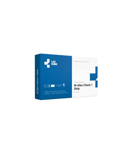 M-ALBU-CHECK-1 STRIP Test do wykrywania albuminy w moczu, 1 sztuka
