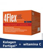  4FLEX Kolagen o smaku czarnej porzeczki - 30 sasz. x 10 g. Właściwe funkcjonowanie chrząstki i kości.