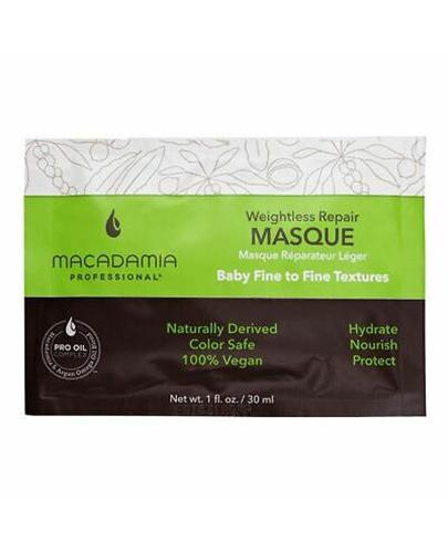 Macadamia Professional Weightless Moisture Masque Nawilżająca, odżywcza maska do włosów delikatnych - 30 ml - cena, opinie, stosowanie - Apteka internetowa Melissa  