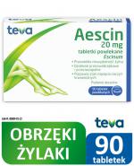  AESCIN, Na niewydolność żylną, 90 tabletek