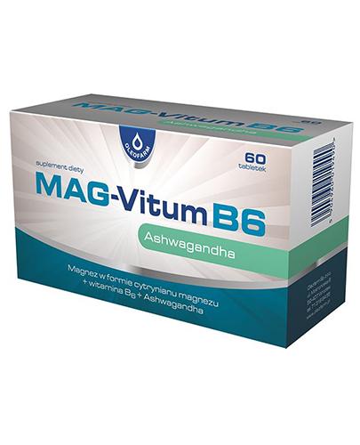  MAG-Vitum B6 Ashwagandha, 60 tabletek + OLEOFARM MAG-Vitum + witamina B6, 20 tabl. mus. - Apteka internetowa Melissa  