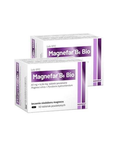  MAGNEFAR B6 BIO, 2 x 50 tabl. na niedobory magnezu, cena, opinie, dawkowanie - Apteka internetowa Melissa  