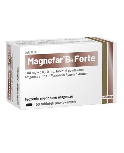 Magnefar B6 Forte, 100 mg+10 mg, tabletki powlekane, 60 sztuk