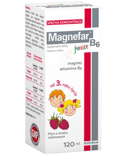 MAGNEFAR B6 JUNIOR Syrop o smaku malinowym, 120 ml - Apteka internetowa Melissa  