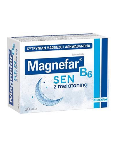  Magnefar B6 Sen z melatoniną i ashwagandhą, 30 tabletek - Apteka internetowa Melissa  
