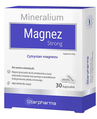  Magnez Strong cytrynian magnezu, 30 kaps., cena, opinie, właściwości - Apteka internetowa Melissa  