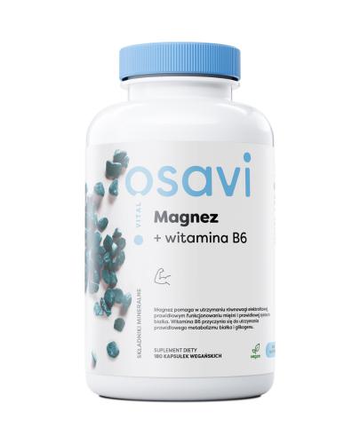  Magnez + Witamina B6, 180 vegan kaps., cena, wskazania, właściwości - ważny do 2024-05-31  
