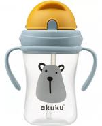 Akuku Bidon z chowaną słomką Miś A0203, 300 ml